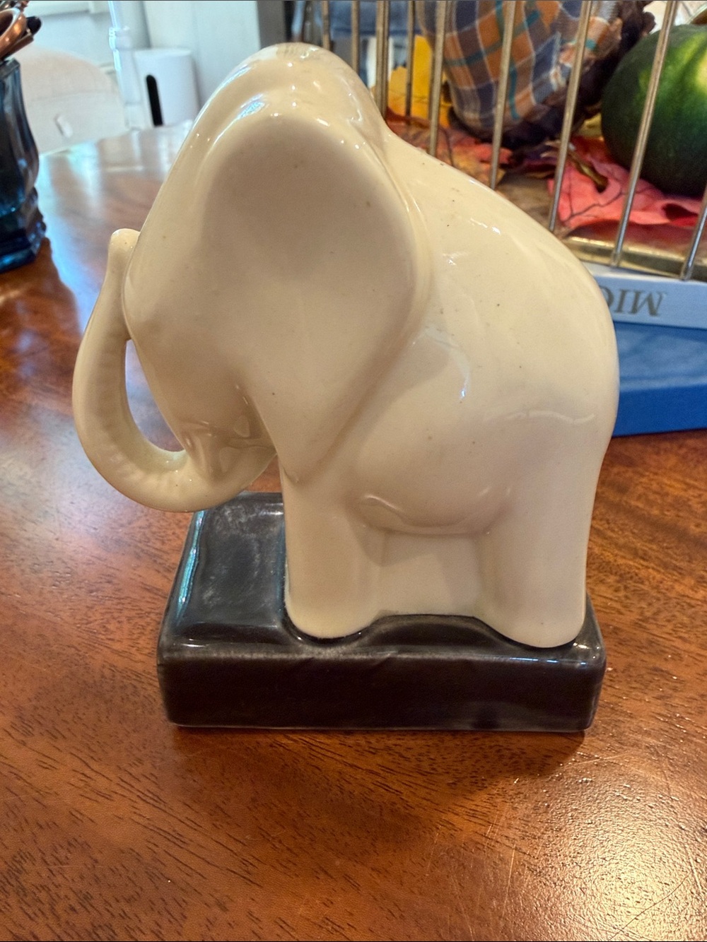 Art Deco style ceramic elephant figurine,